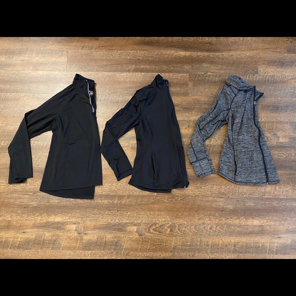 Bundle of 3 Activewear Zip Up Tops!